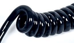 Spiralkabel 4x0,5 mm² PUR (Geschirmt) 1000 mm / 4000 mm